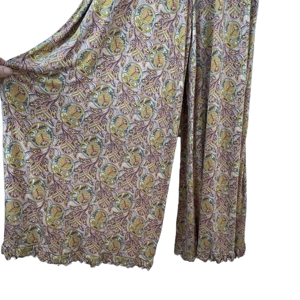Anthropologie Matilda Paisley Jumpsuit Women S Flutter Sleeve V-Neck Boho - Picture 4 of 10